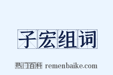 子宏组词是什么意思的图片